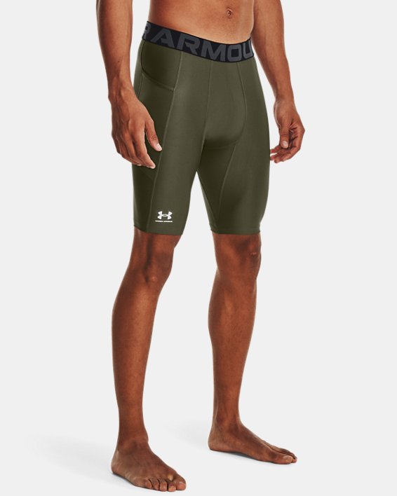 Men's HeatGear® Pocket Long Shorts, Green, pdpMainDesktop image number 0